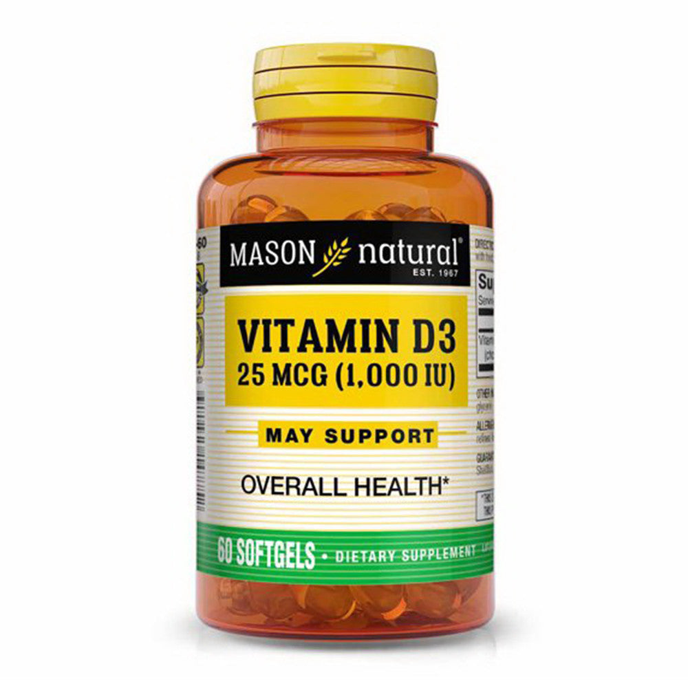 Mason Natural Vitamin D 1000 Iu Softgels - 60 Ea